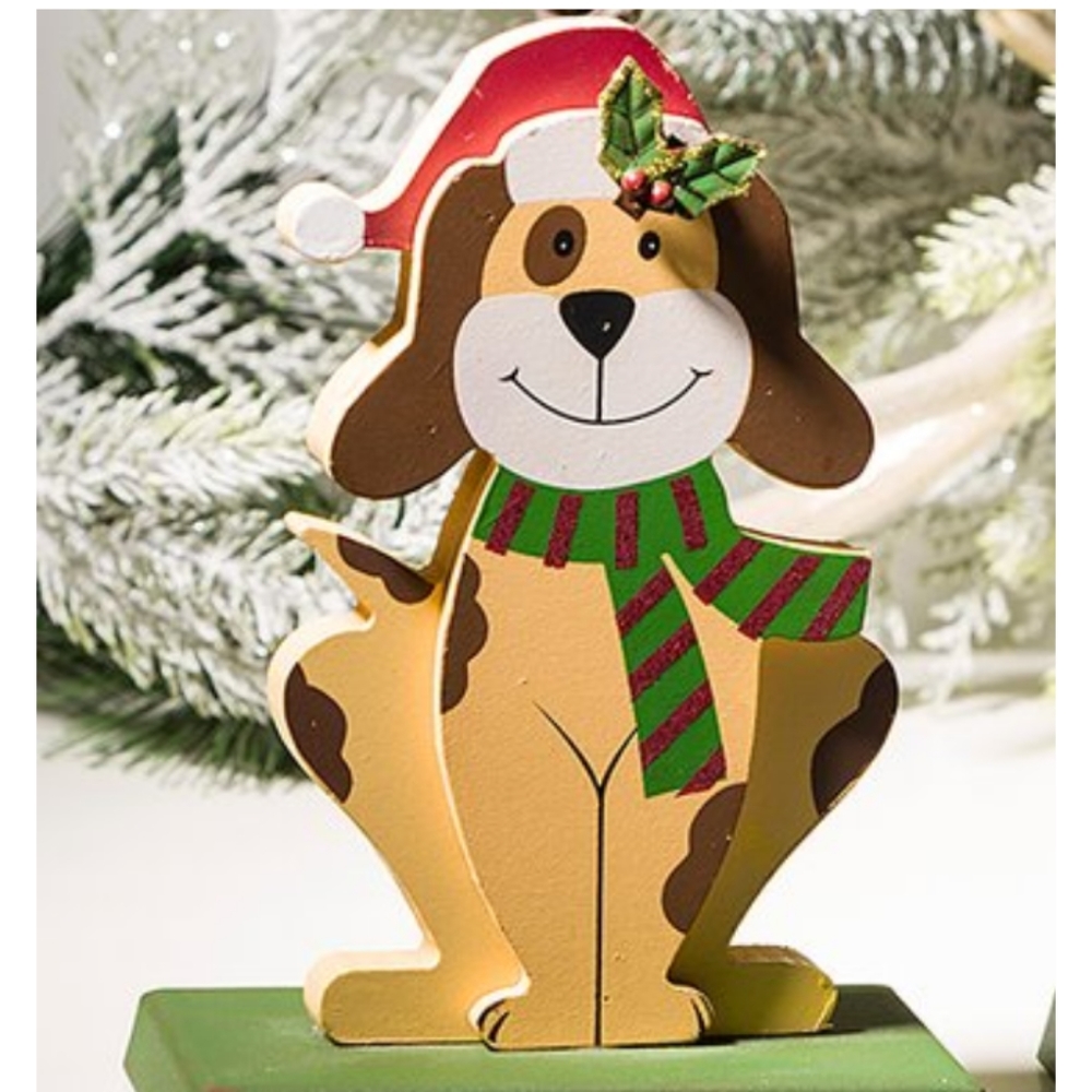 Brown Dog Christmas Stocking Holder